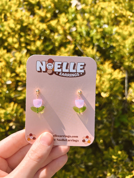 Tulip Glass Bead Earrings