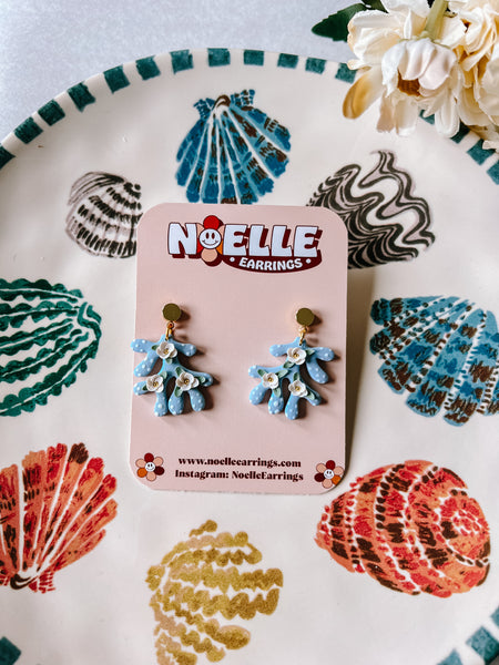 Floral Coral Earrings