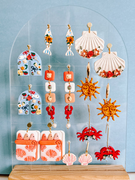 Painted Shell Earrings