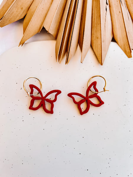 Cut-Out Butterfly Hoops