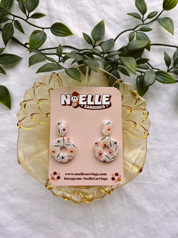 Soft Floral Patterned Earrings
