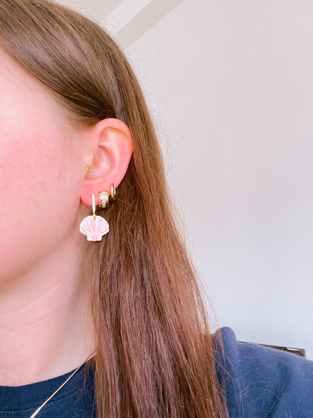 Painted Shell Earrings