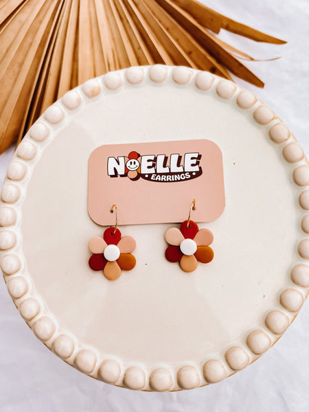 Mini Boho Multi Colored Flower Earrings