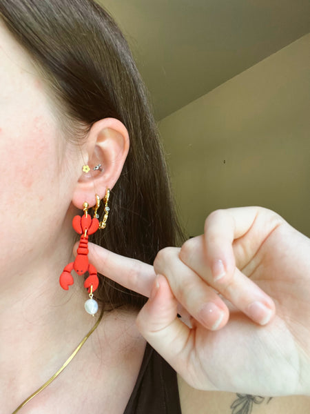 Pearl Lobster Dangles