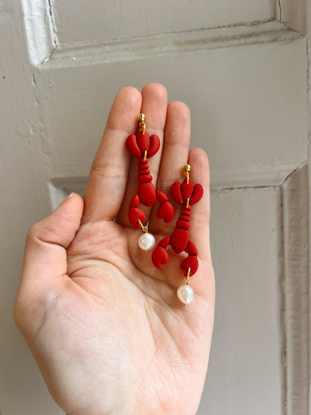 Pearl Lobster Dangles