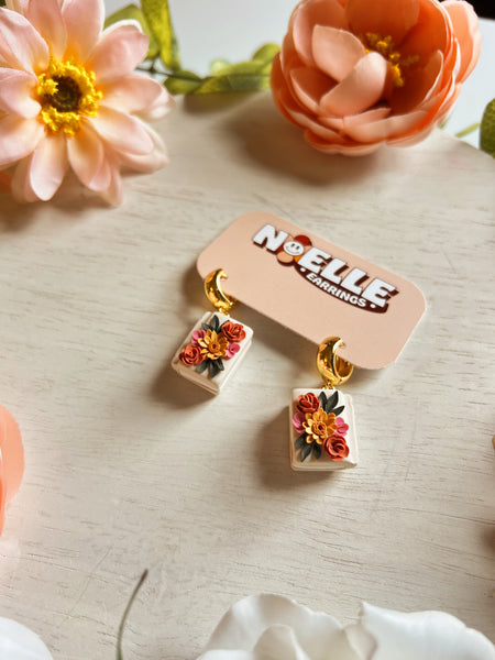 Bouquet Book Earrings