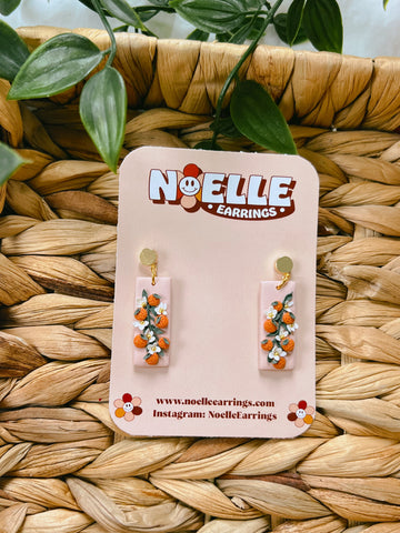 Orange Vine Earrings