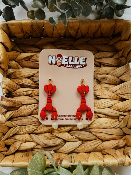 Pearl Lobster Dangles