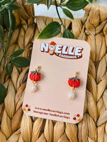 Tomato Pearl Earrings