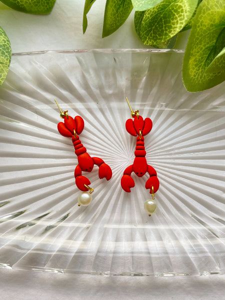Pearl Lobster Dangles