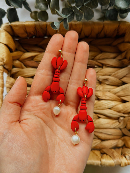 Pearl Lobster Dangles