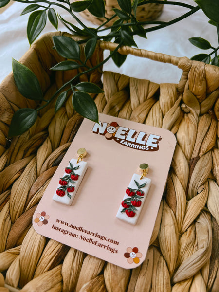 Heirloom Tomato Vine Earrings