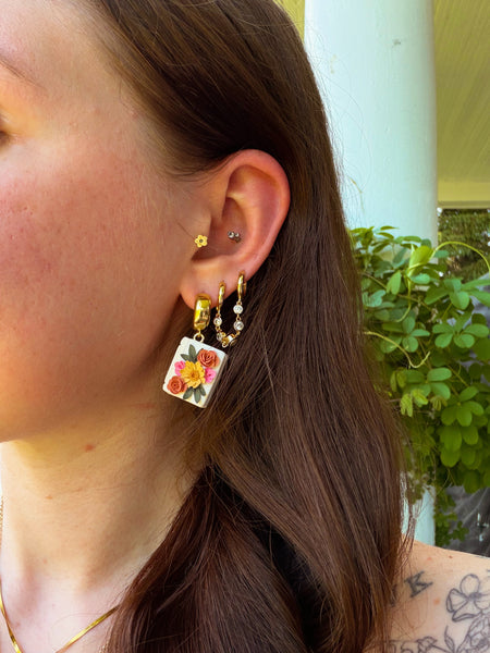 Bouquet Book Earrings