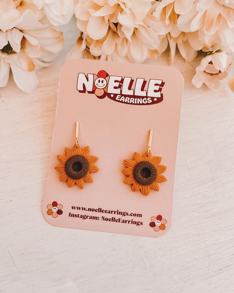 Sunflower Drop Earrings