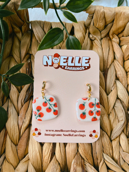 Summer Tomato Earrings