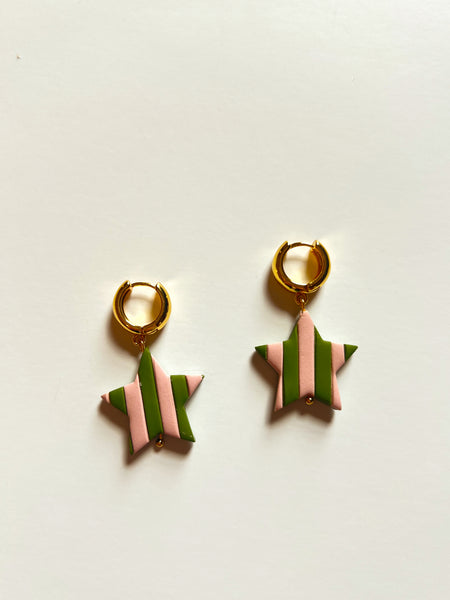 Big Pink & Green Stars