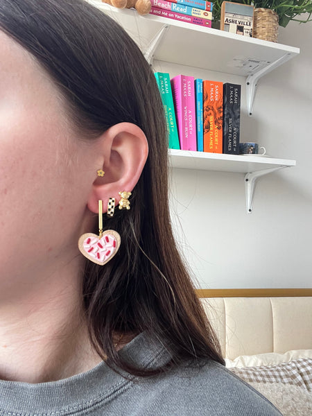 Heart Sugar Cookie Earrings