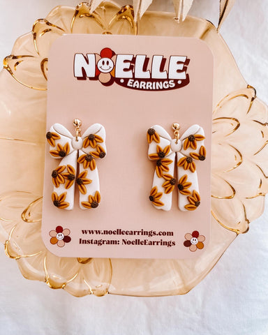 Sunflower Bow Earrings