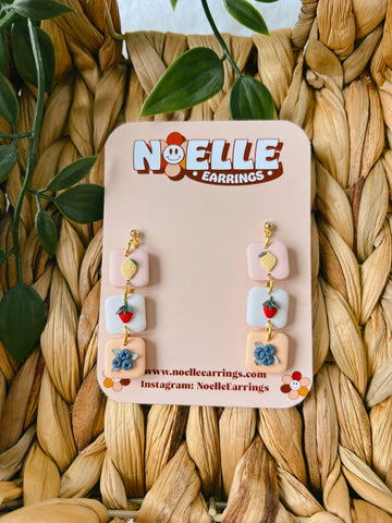 Triple Fruit Earrings