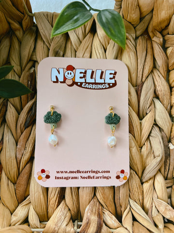 Broccoli Pearl Earrings
