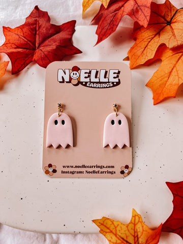 Pink Ghost Earrings