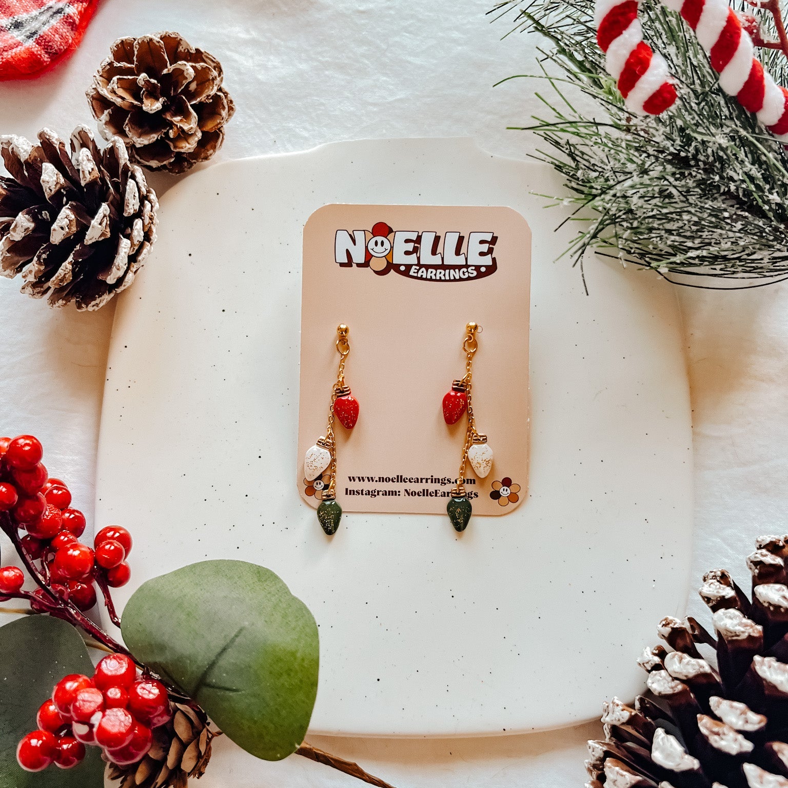 Christmas Light Dangle Earrings