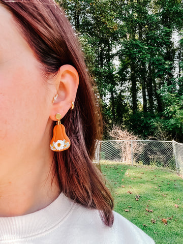 Floral Gourd Earrings
