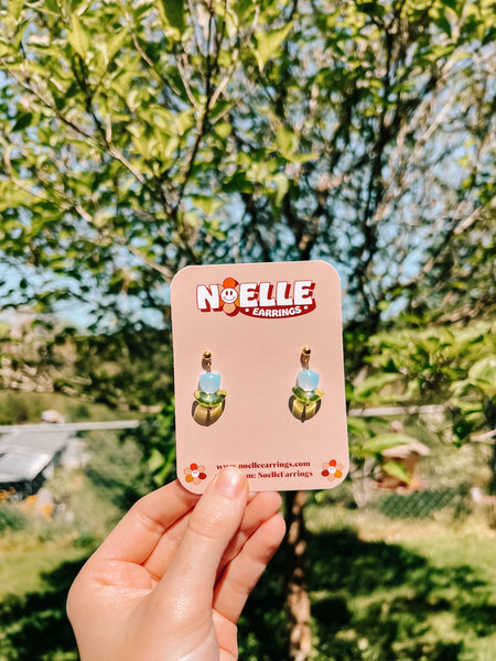 Summer Tulip Glass Bead Earrings