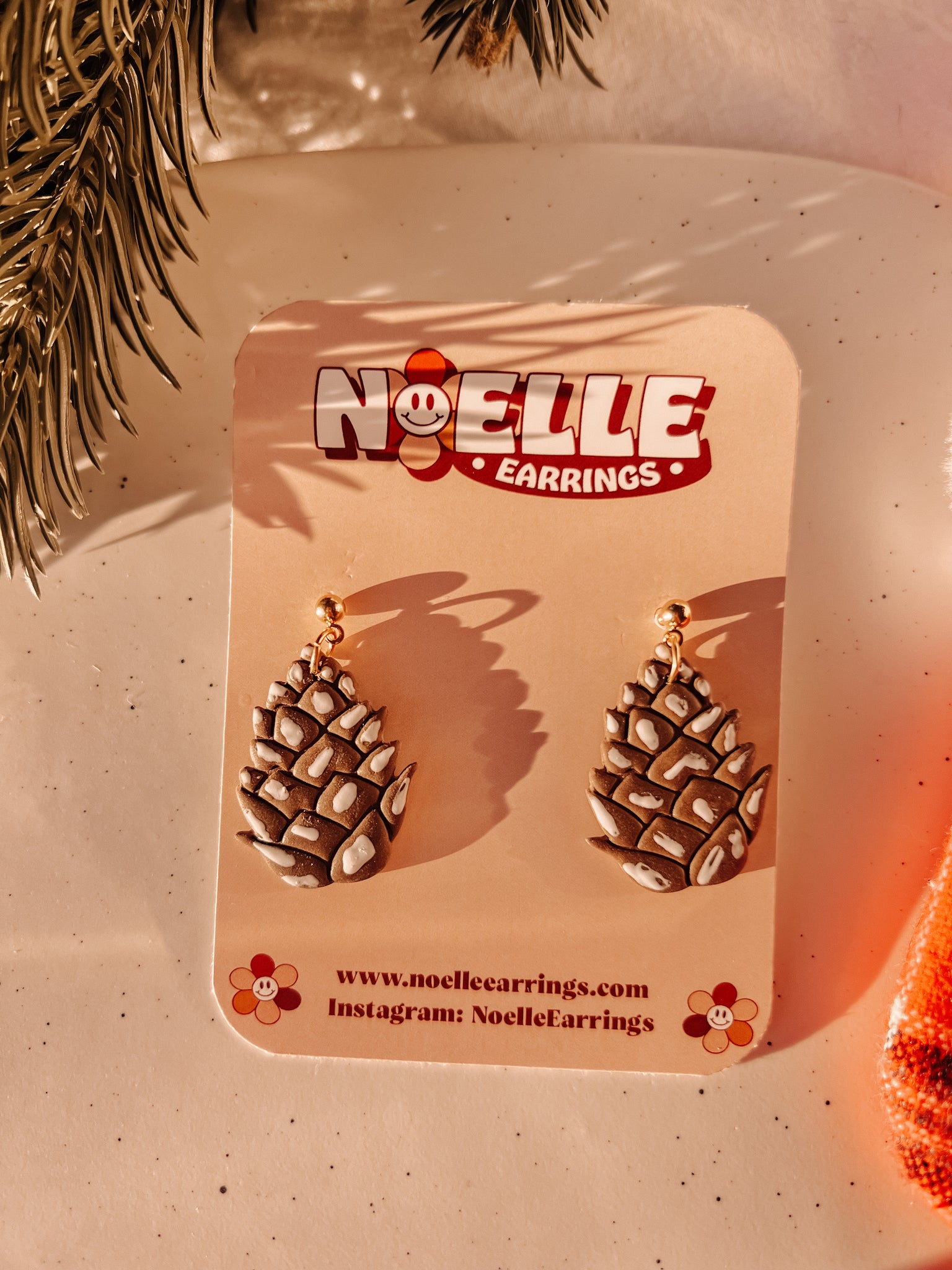 Snowy Pinecone Earrings