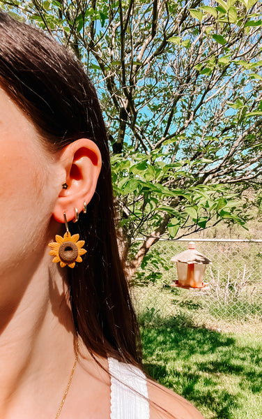 Sunflower Drop Earrings