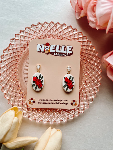 Valentine's Rose Earrings