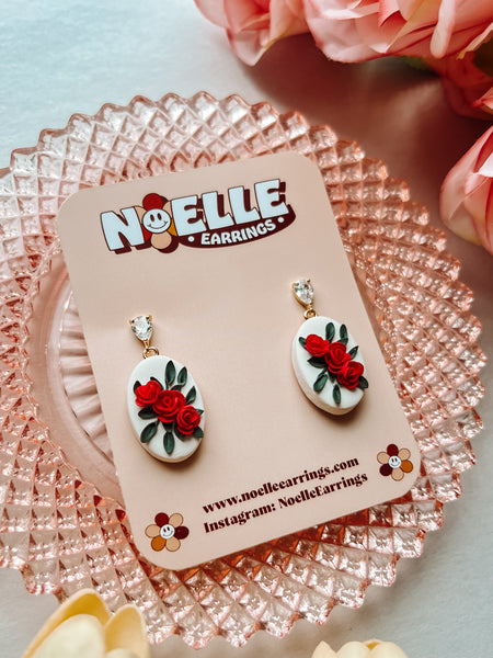 Valentine's Rose Earrings