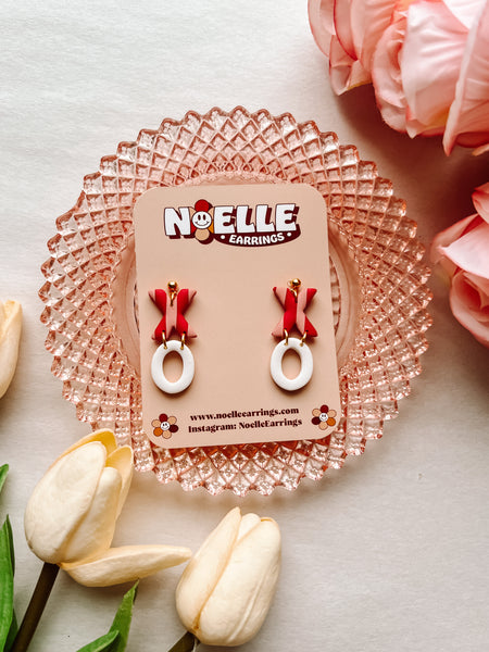 Striped XOXO Earrings