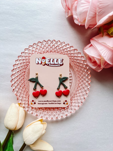 Heart Cherry Earrings