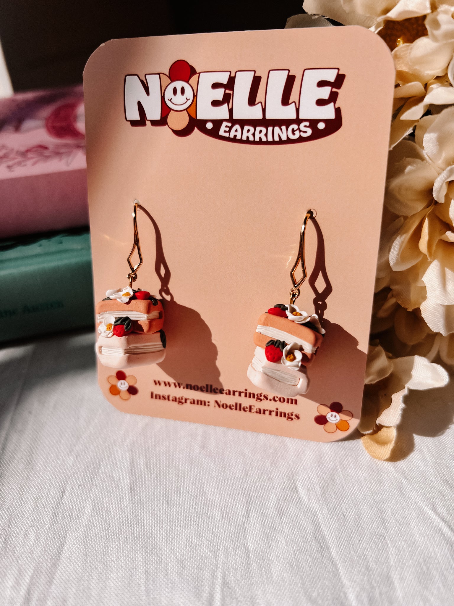 Strawberry Book Stack Earrings