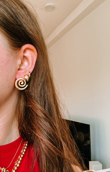 Gold Swirl Earrings