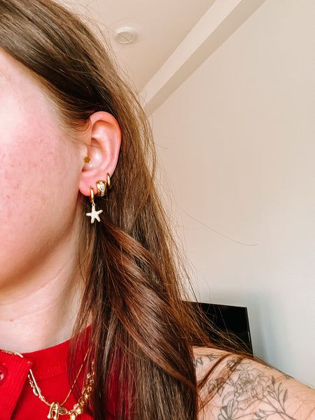 CZ Starfish Earrings