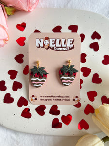 Chocolate Covered Strawberry Earrings