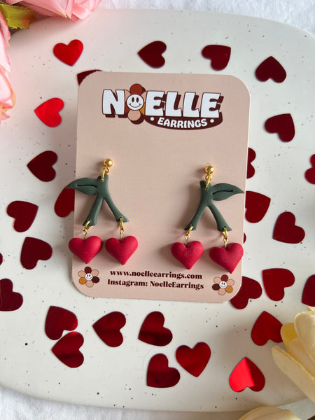 Heart Cherry Earrings