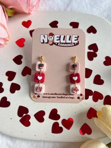 Triple Valentines Dangles