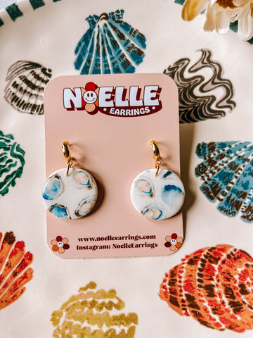 Blue Oyster Earrings