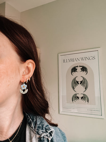 Blue Mini Bloom Earrings