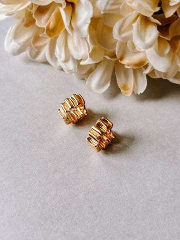 Wavy Huggie Earrings
