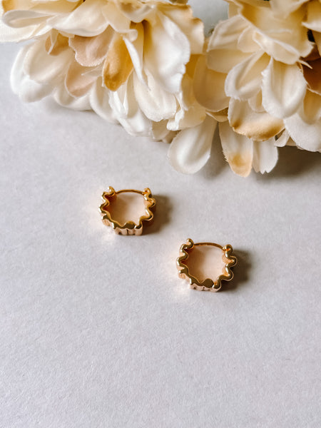 Wavy Huggie Earrings