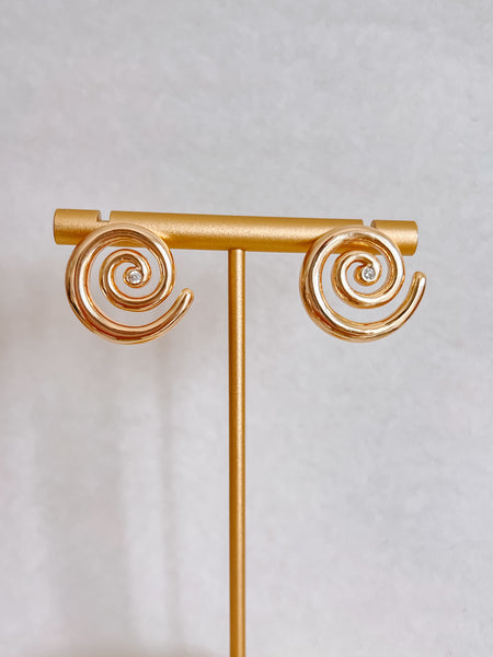 Gold Swirl Earrings