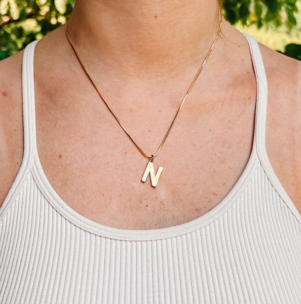 Statement Gold Filled Initial Necklace