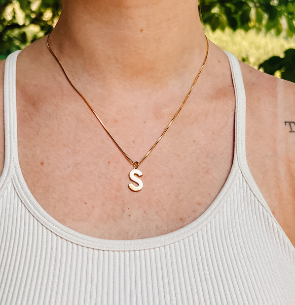 Statement Gold Filled Initial Necklace