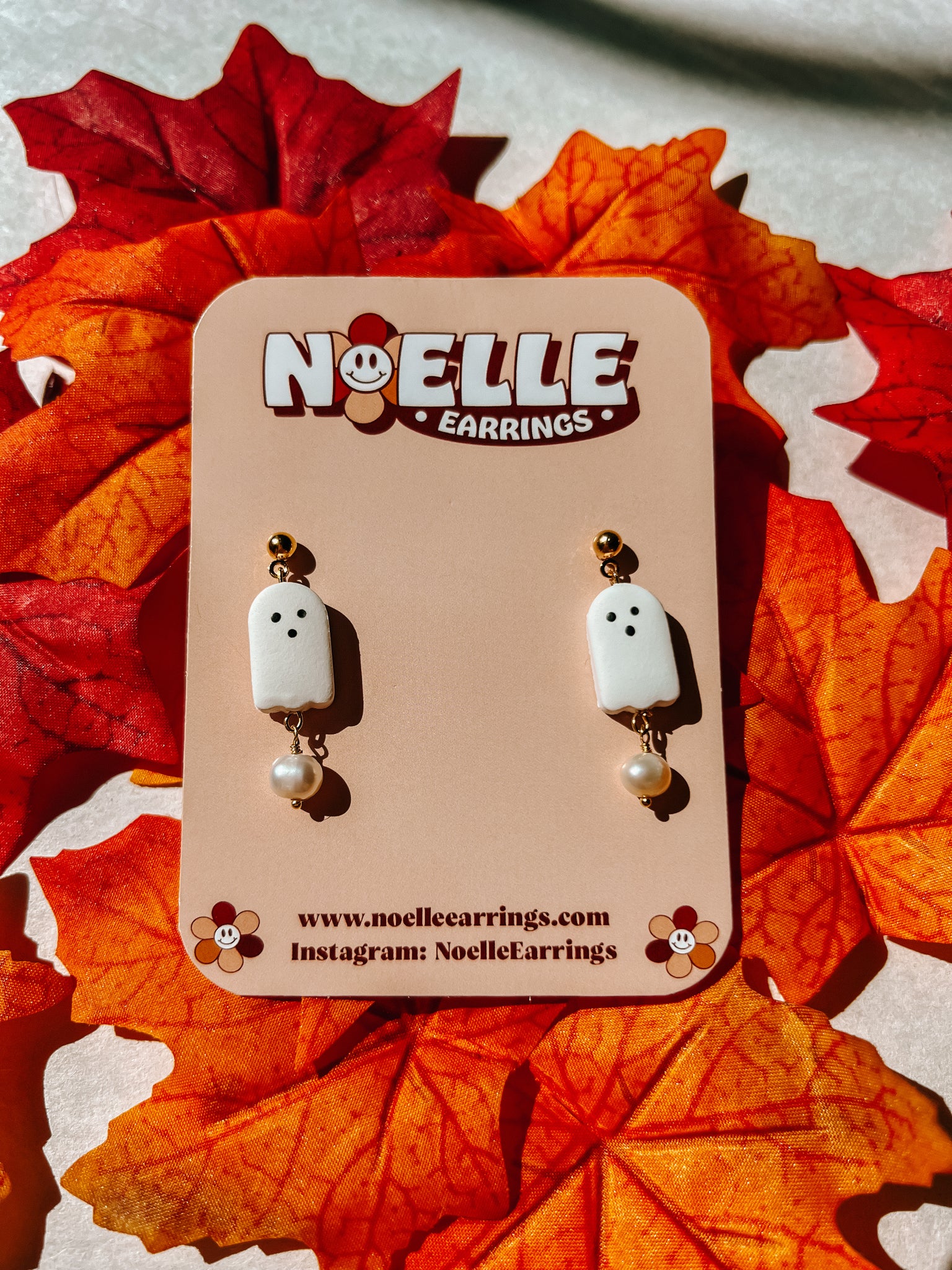 Pearl Ghost Bead Earrings