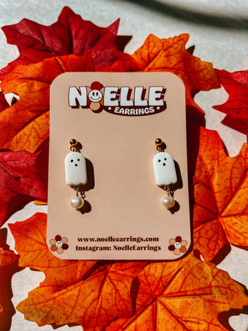 Pearl Ghost Bead Earrings