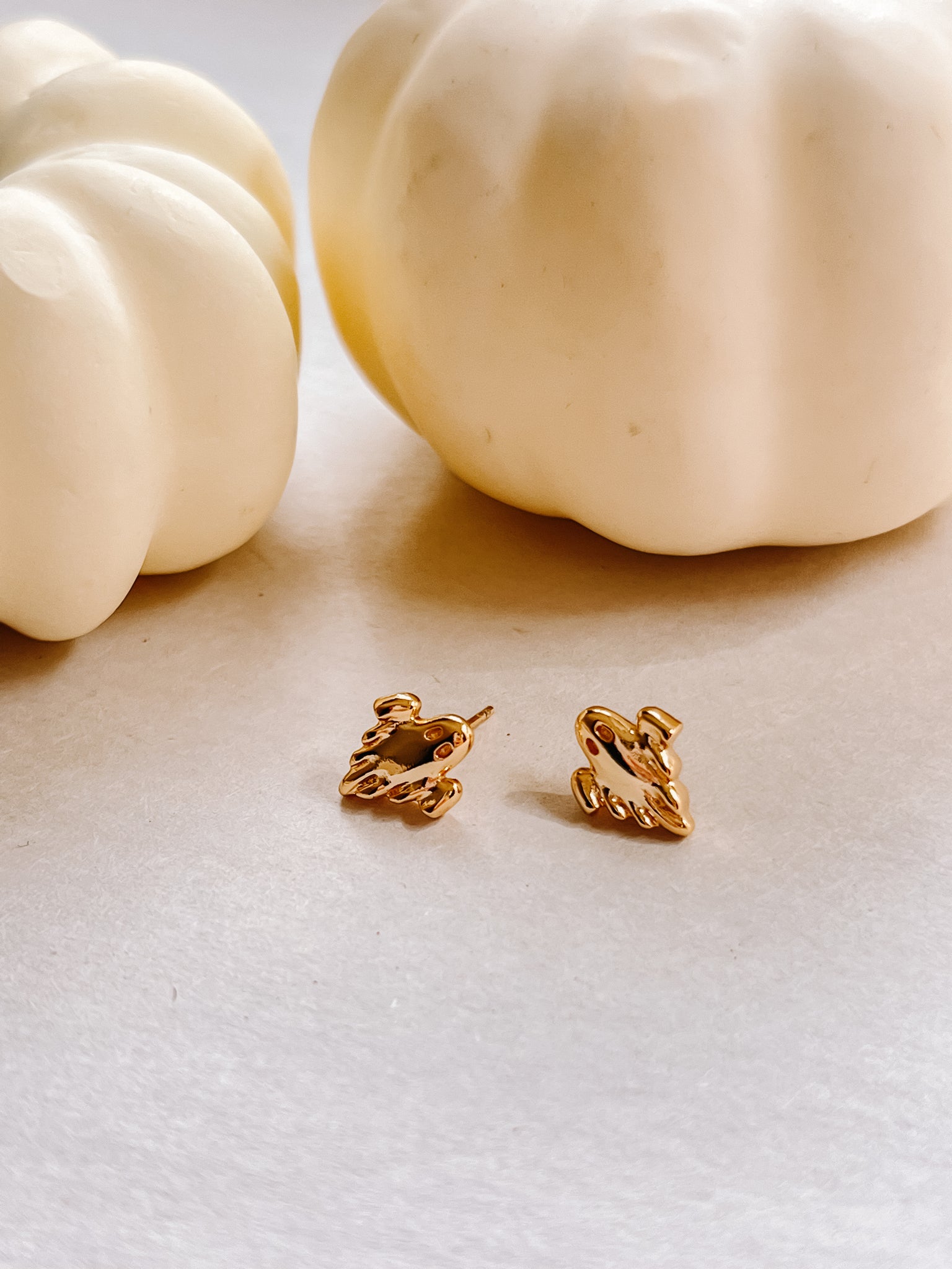 Gold Sheet Ghost Studs